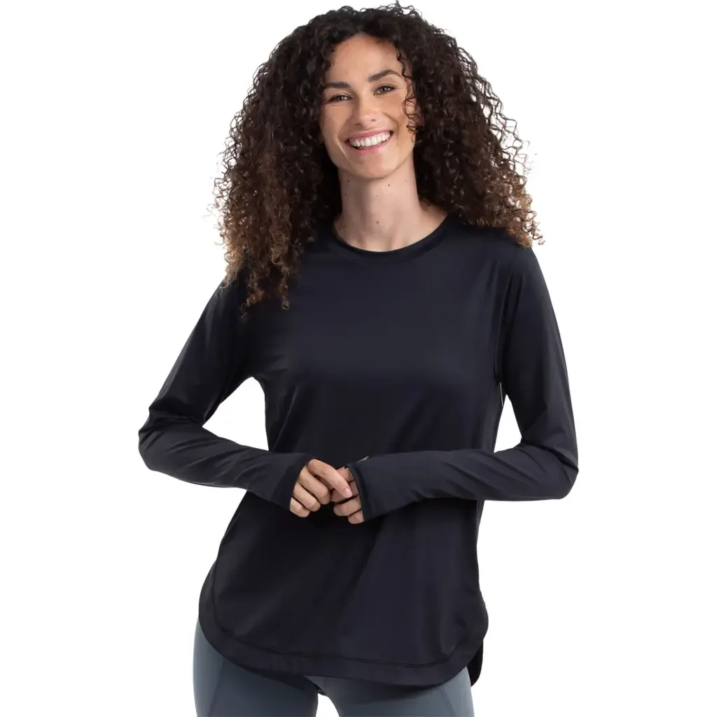 Long Sleeve Sun and UV Protection Relaxed Scallop Top by BloqUV