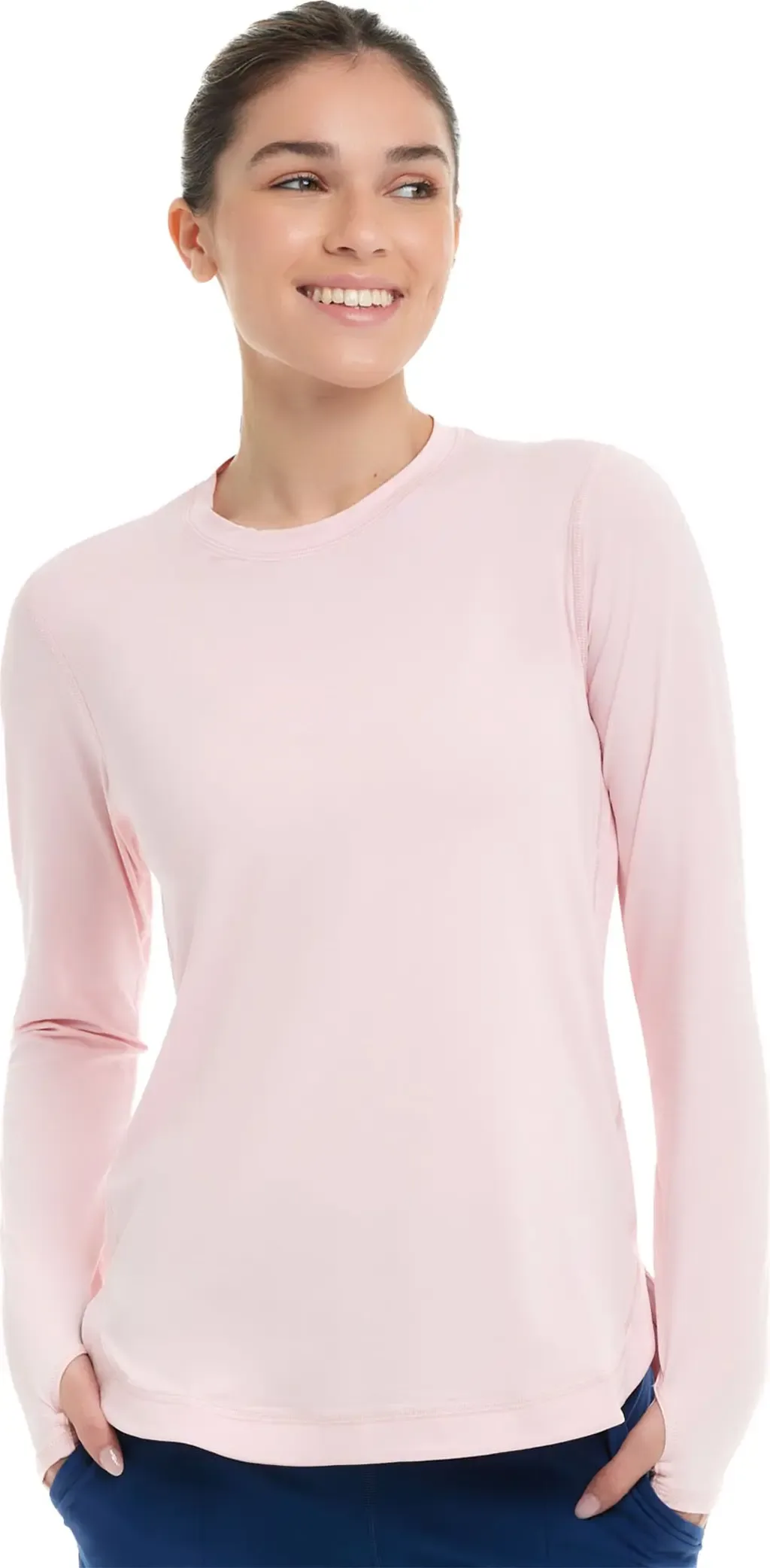 Long Sleeve Sun and UV Protection Relaxed Scallop Top