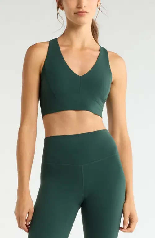Studio Luxe V-Neck Racerback Sports Bra