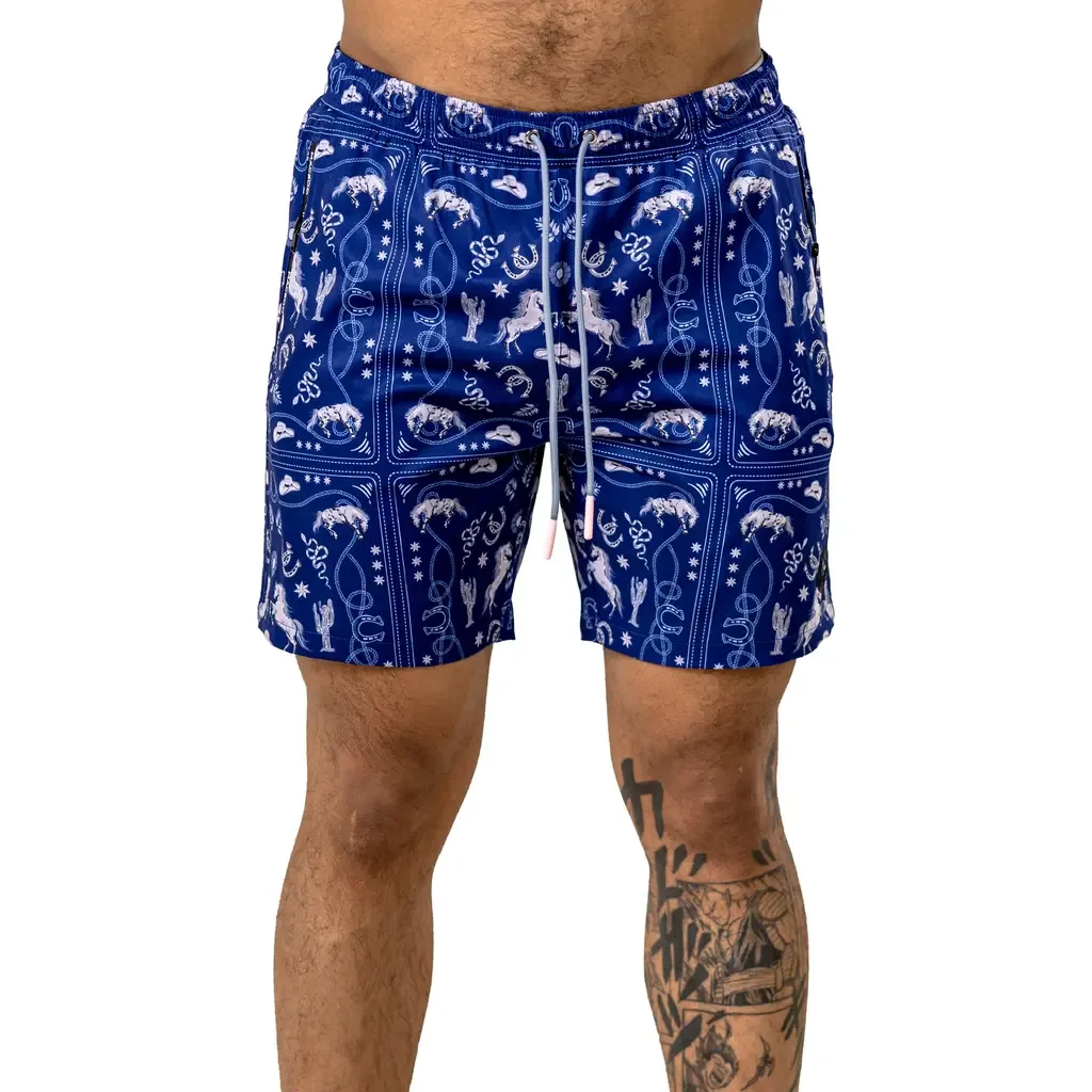 Swim Marthyr Print Swim Trunks by Maceoo