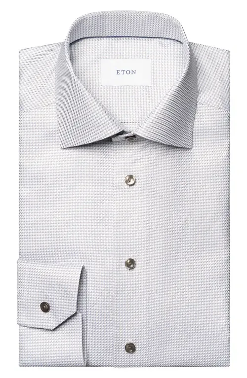 Slim Fit Houndstooth Dress Shirt by Eton