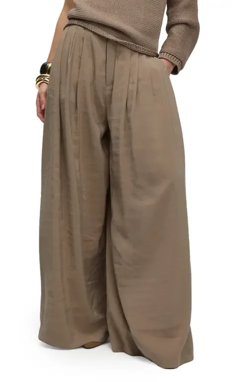 Linen Palazzo Pants by M&S