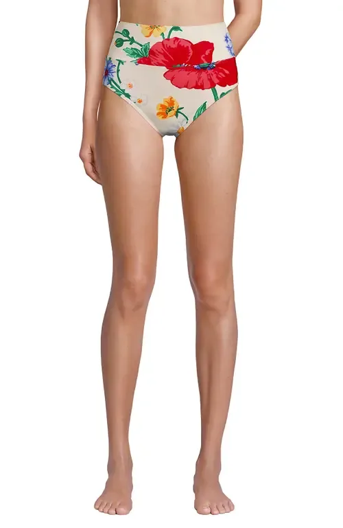 Chlorine Resistant Pinchless High Waisted Bikini Bottoms by Lands' End