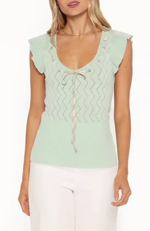 Tucker Pointelle Knit Top by Petal & Pup