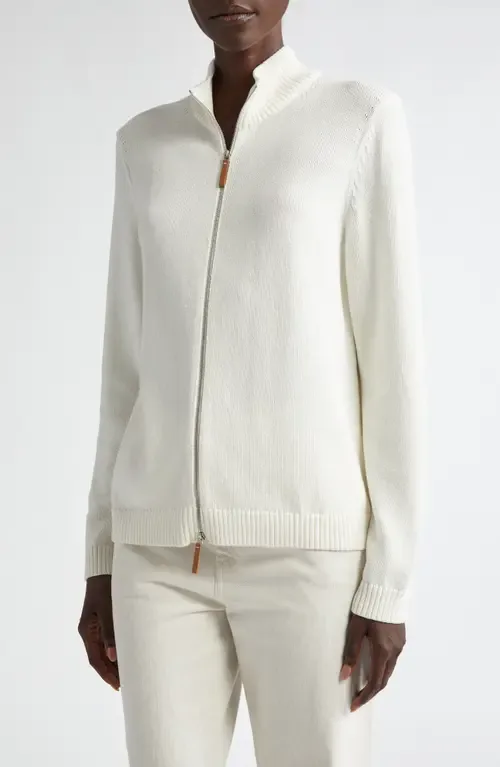 Cotton & Silk Knit Bomber Jacket by Lafayette 148 New York