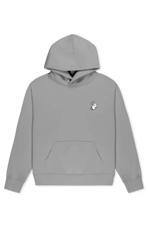 Heartly Ghost Relaxed Midweight Fleece Pullover Hoodie by Dalix