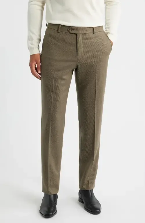 Covert Worsted Stretch Wool Dress Pants by Berle
