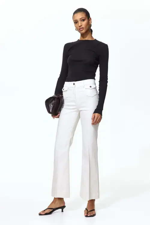 Flared Ankle-Length Trousers by H&M