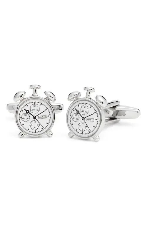 Silvertone Clock Cuff Links by CLIFTON WILSON