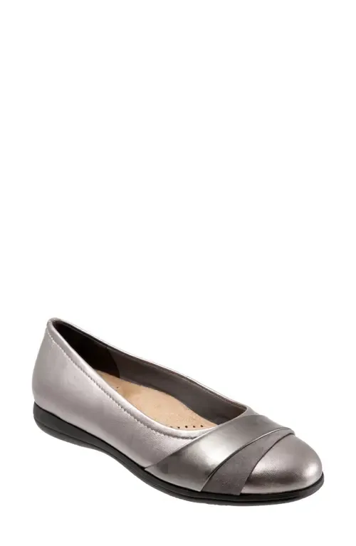 Danni Leather & Suede Flat by Trotters
