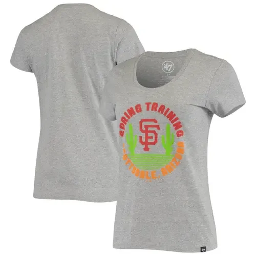 '47 Heathered Gray San Francisco Giants Spring Training Cactus Circle Scoop Neck T-Shirt by '47