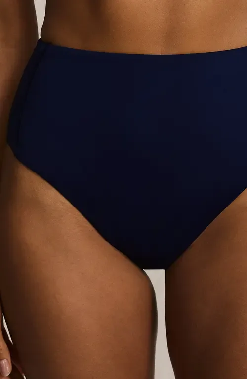 Tugless QuickDry High Waisted High Leg Bikini Bottoms by Lands' End