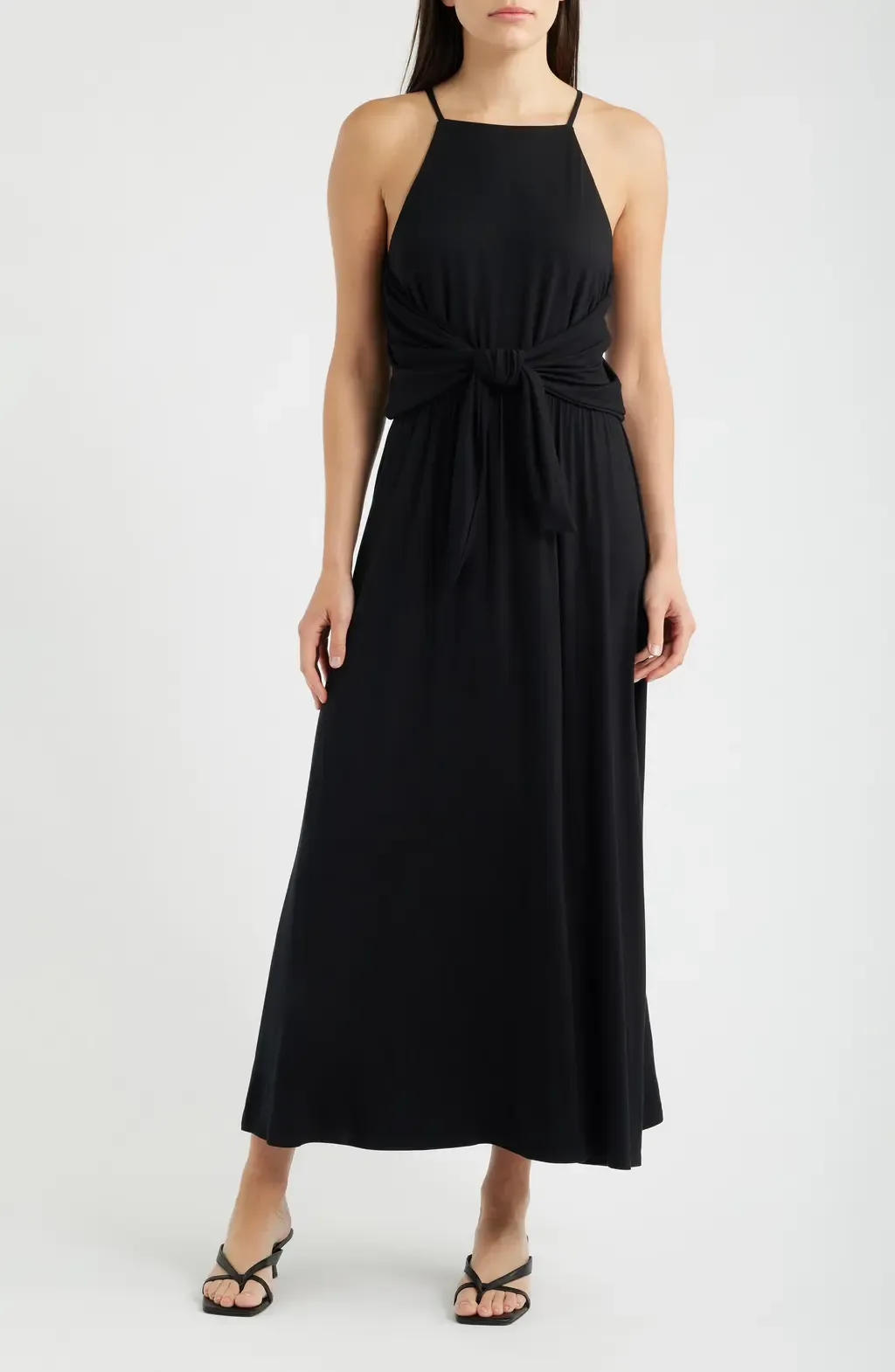 Wrap Apron Maxi Dress