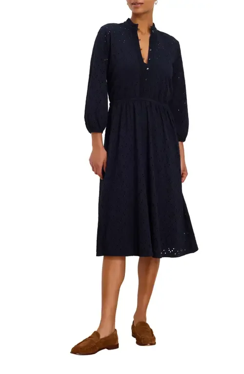 High Tea Knit Eyelet Midi Dress by NIC+ZOE