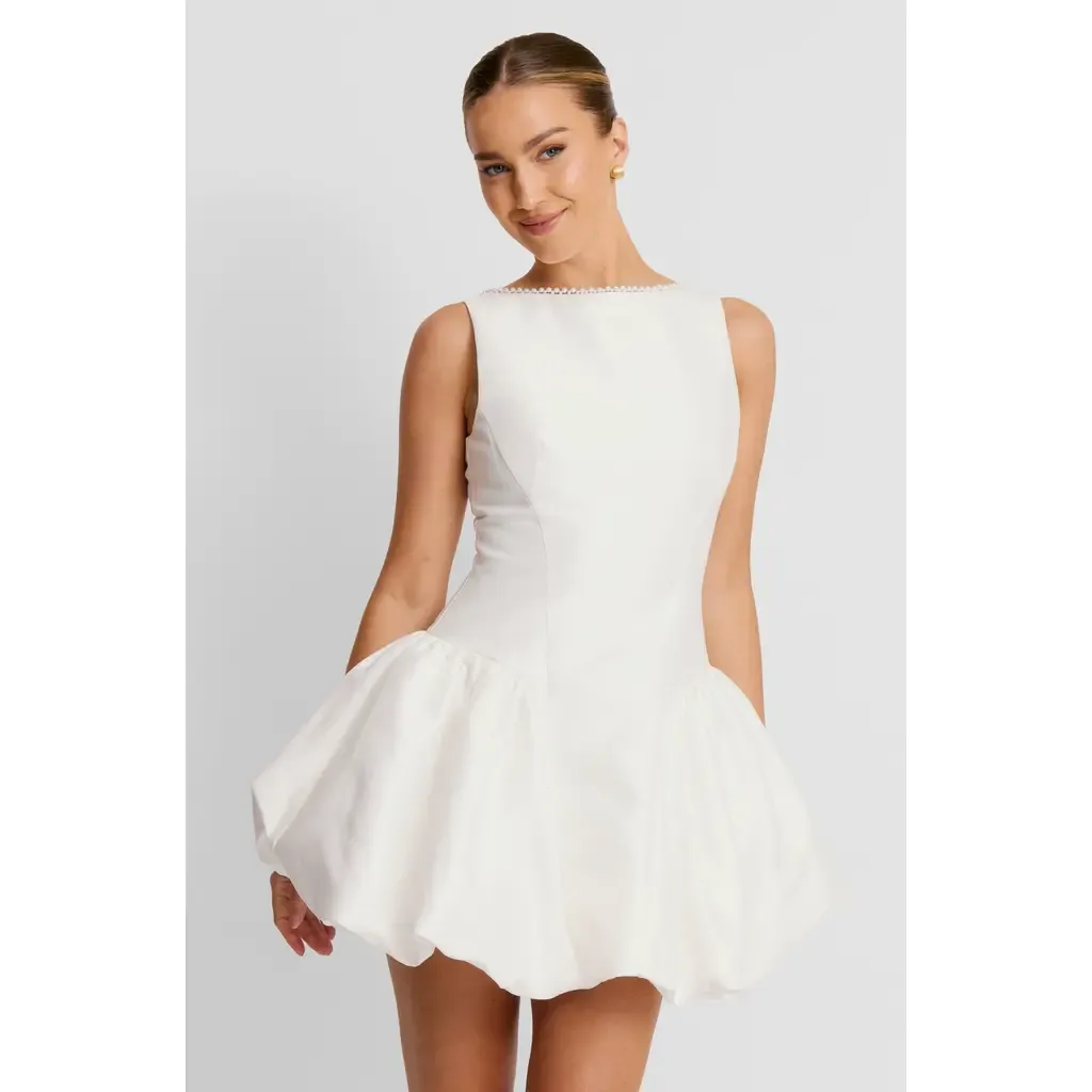 Sleeveless Bubble Hem Mini Dress by Six Stories