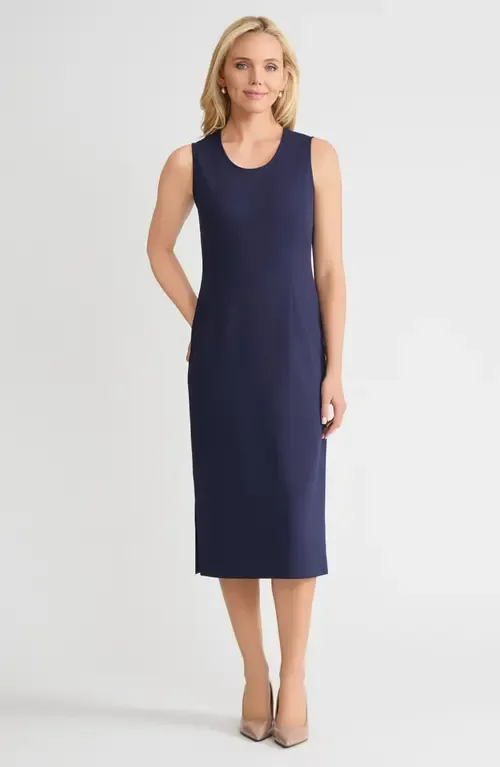 Stretch Deco Crepe Sheath Midi Dress by Ming Wang