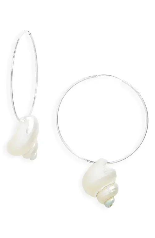 Sea Spiral Shell Hoops by Child of Wild