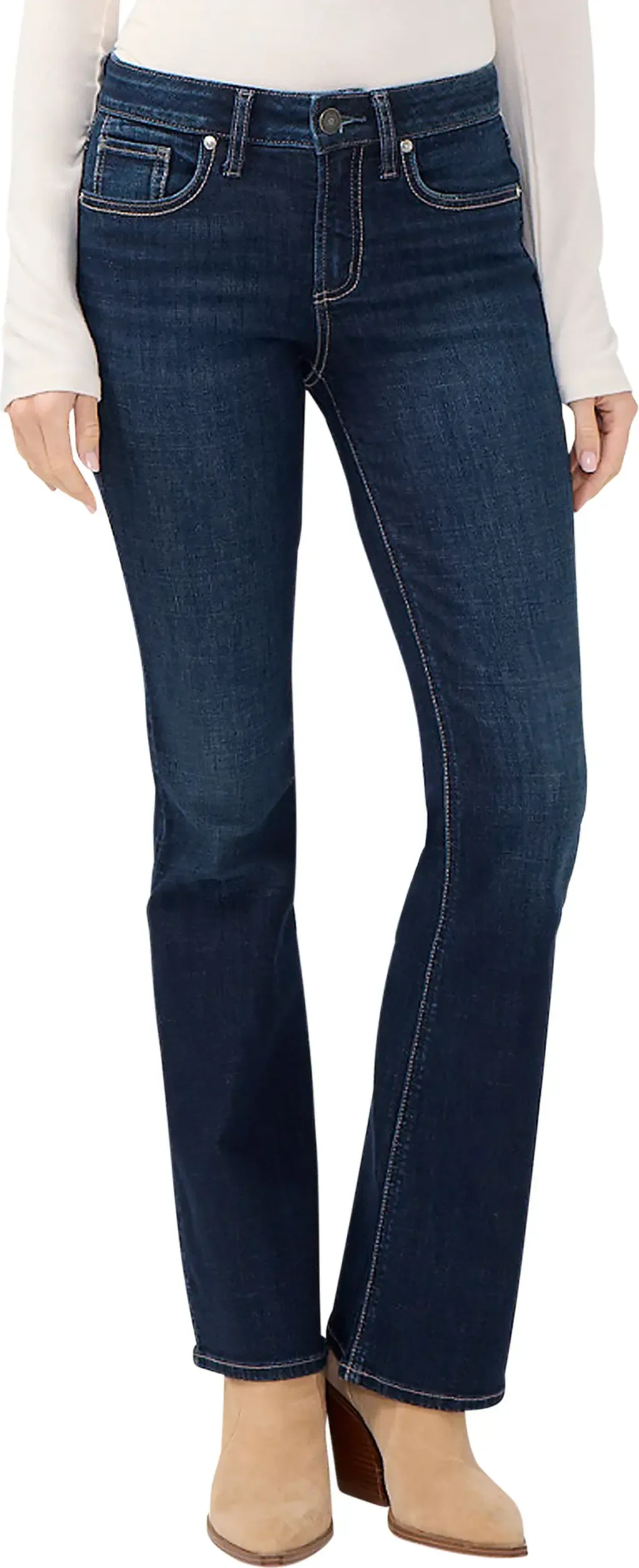 Suki Curvy Mid Rise Bootcut Jeans