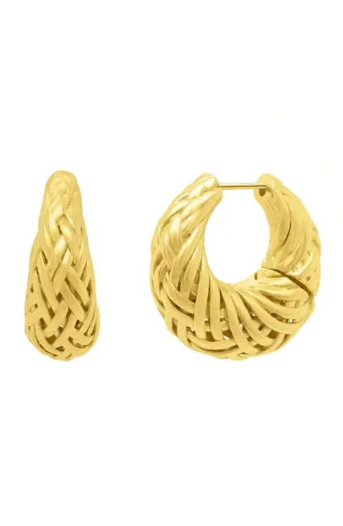 Cinta Woven Hoop Earrings by Dean Davidson