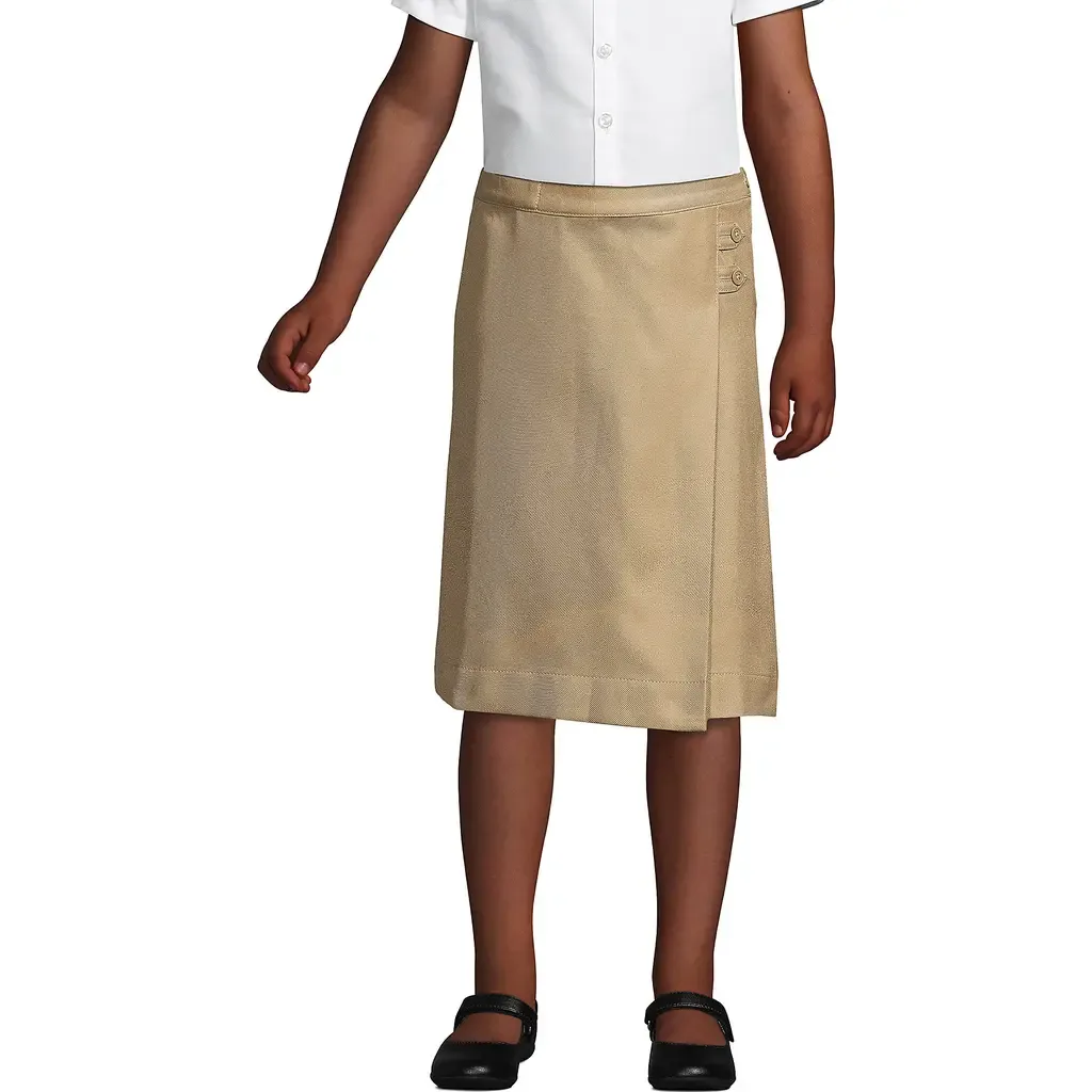 School Uniform Solid A-Line Skirt Below the Knee by Lands' End