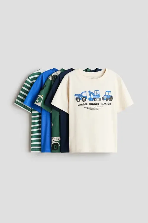 5-Pack Cotton T-Shirts by H&M