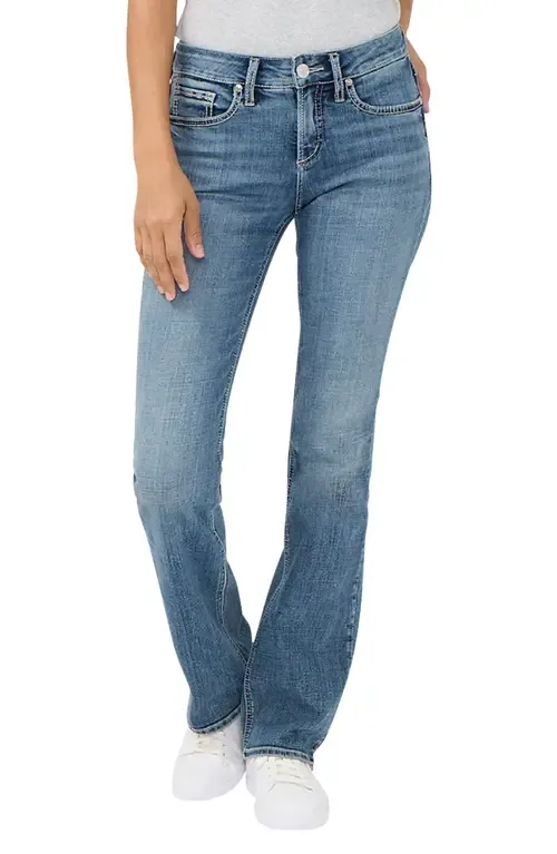 Suki Curvy Mid Rise Slim Bootcut Jeans