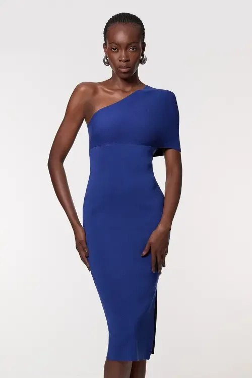 Knitted One Shoulder Dress by Karen Millen