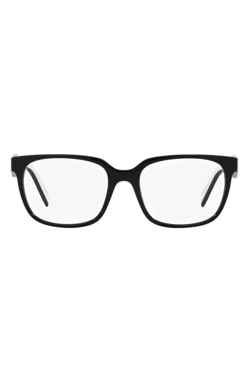 55mm Rectangular Optical Glasses by Prada