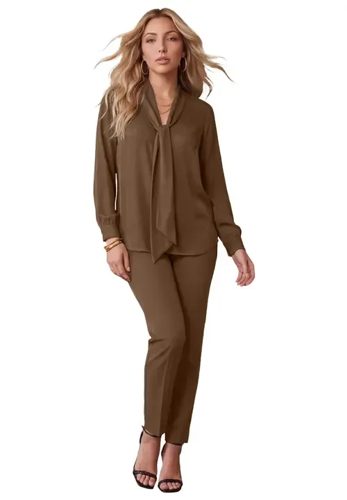 Long Sleeve Bow Blouse