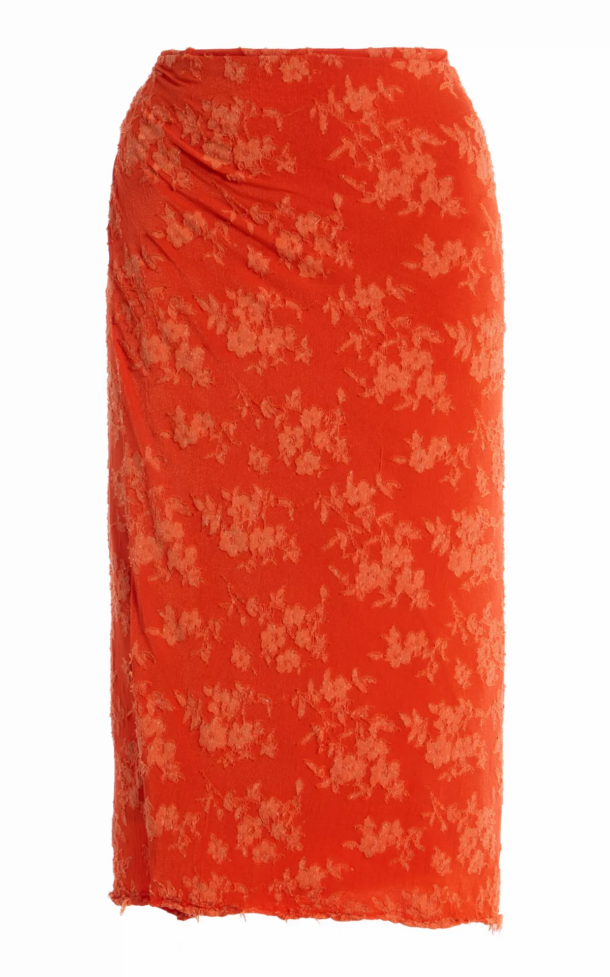 Blanca Floral Jacquard Midi Wrap Skirt by SIR.