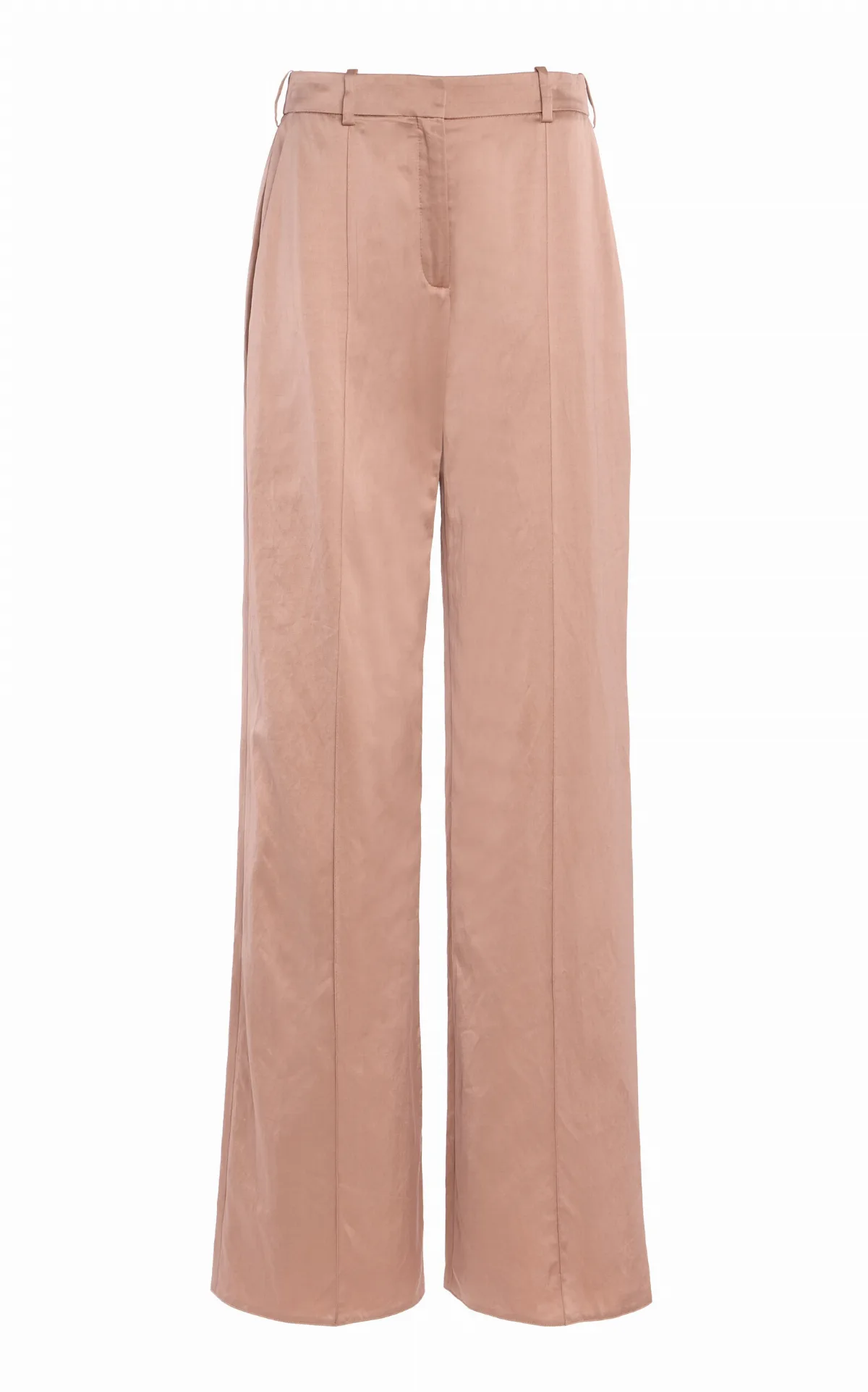 Satin Straight-Leg Pants