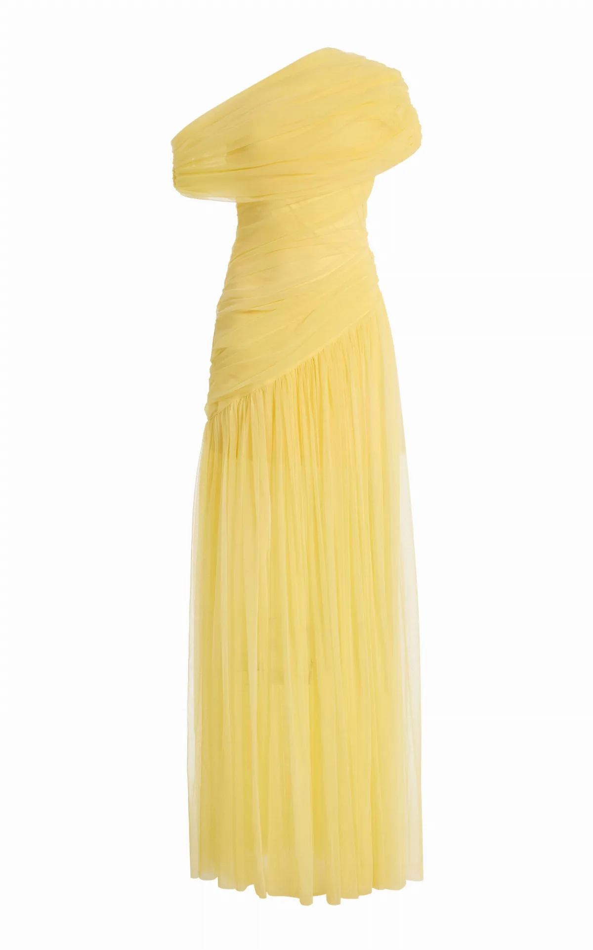 Himalia Gathered Tulle Maxi Dress by De La Vali