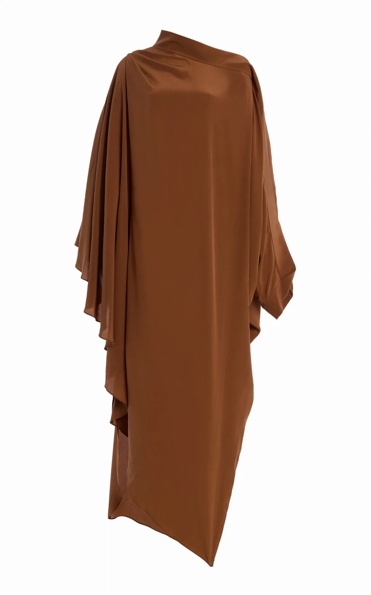 Gabriella Draped Silk Crepe De Chine Caftan Dress by Harithand