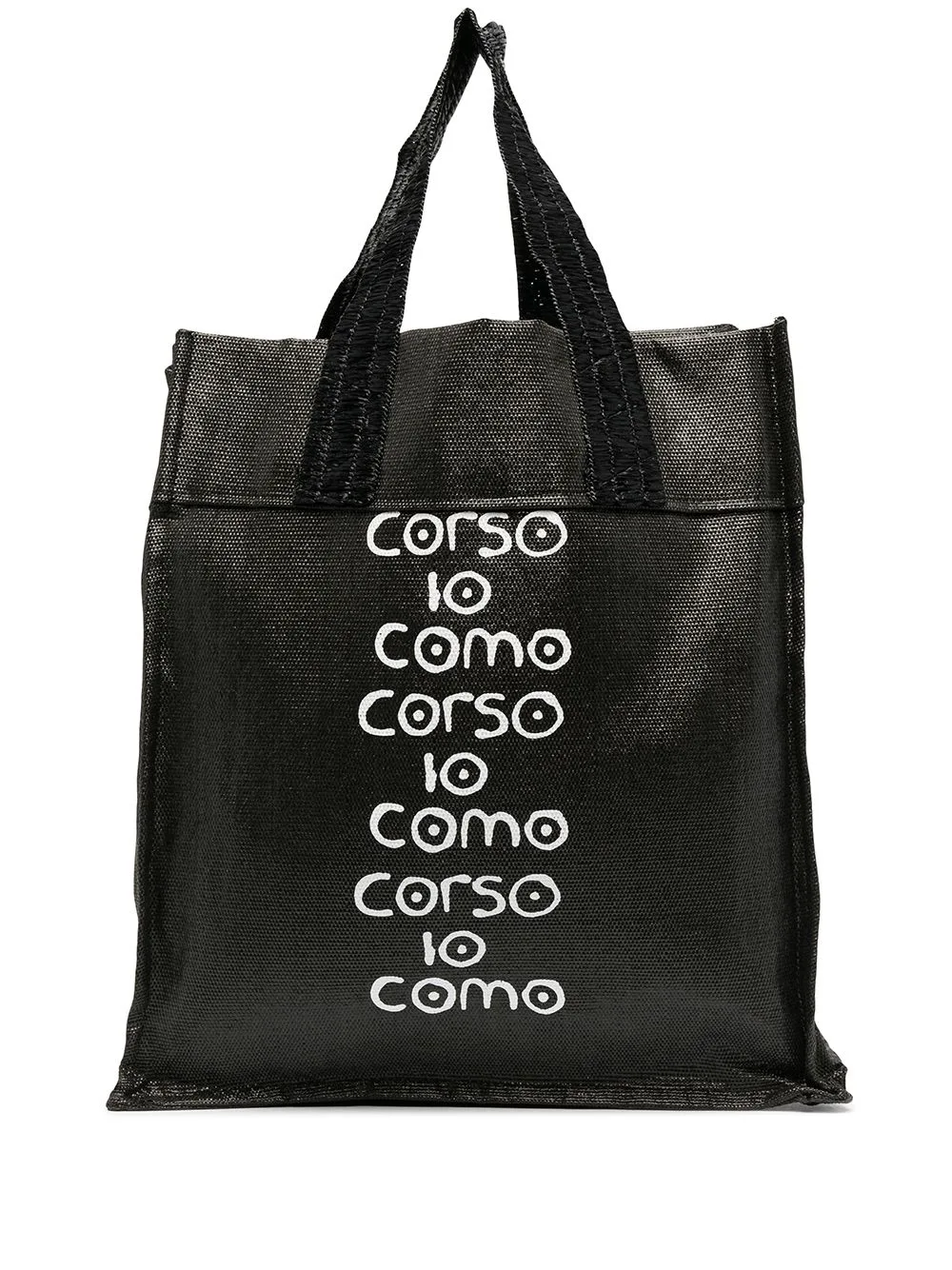 Logo-Print Raffia Tote Bag by 10 CORSO COMO