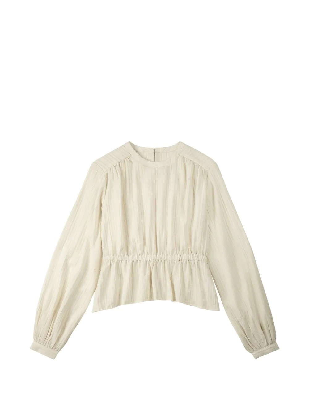 Dobby-Stripe Gathered Blouse by Future Classics