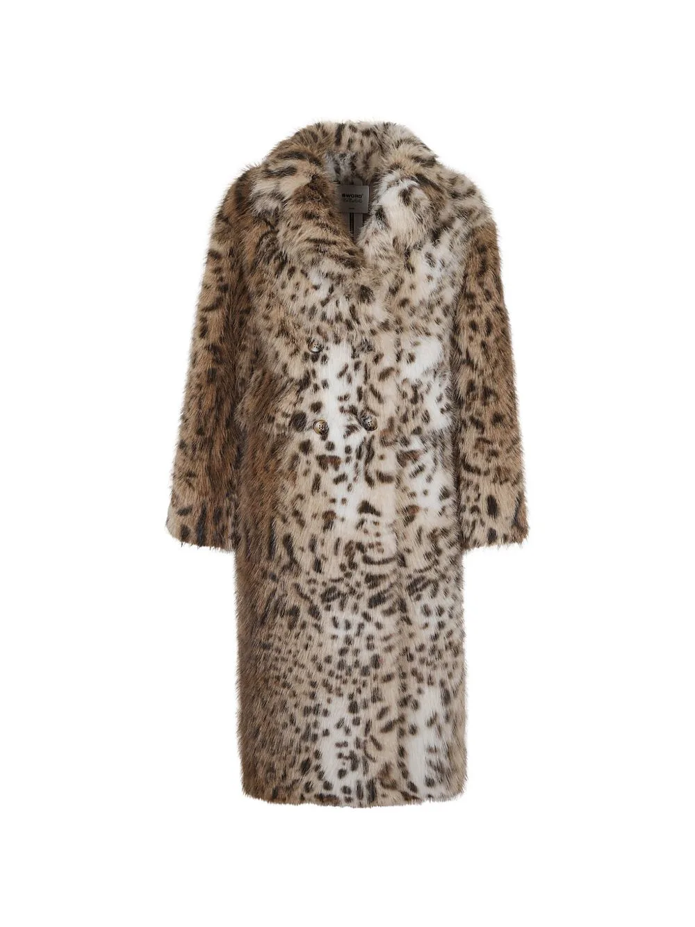 Leopard-Print Double-Breasted Coat by Sword
