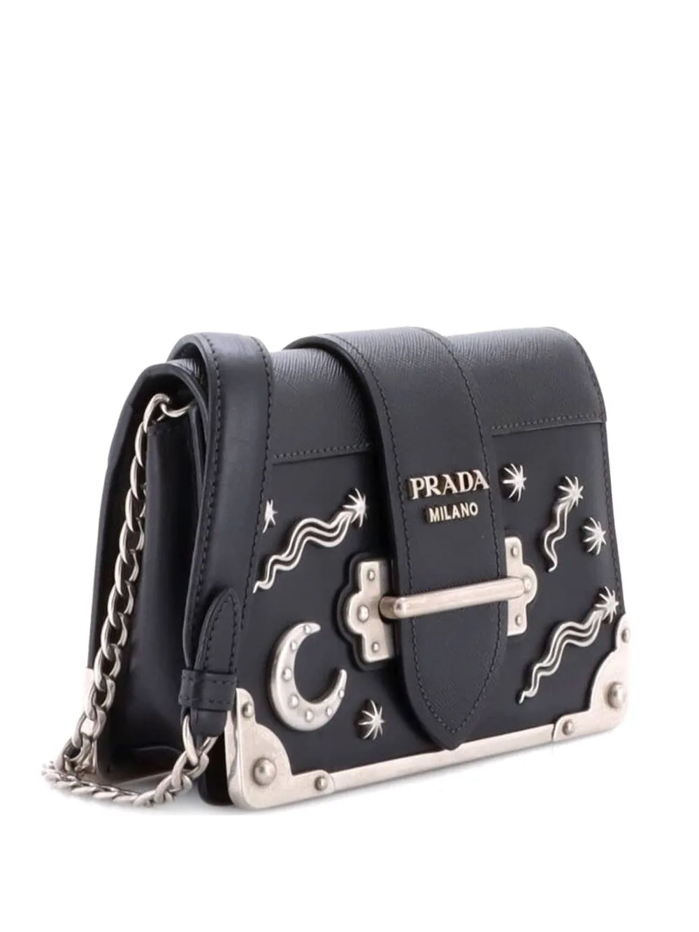 Cahier Embellished Leather Small Crossbody Bag by Prada Pre-Owned