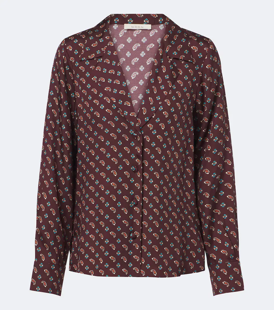 Rania Paisley Silk-Blend Blouse by Doen