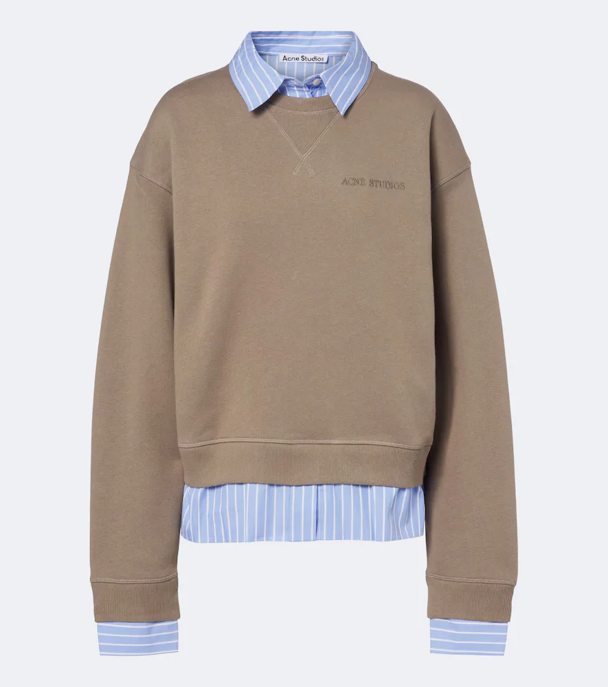 Layered Cotton Jersey Sweatshirt by Acne Studios