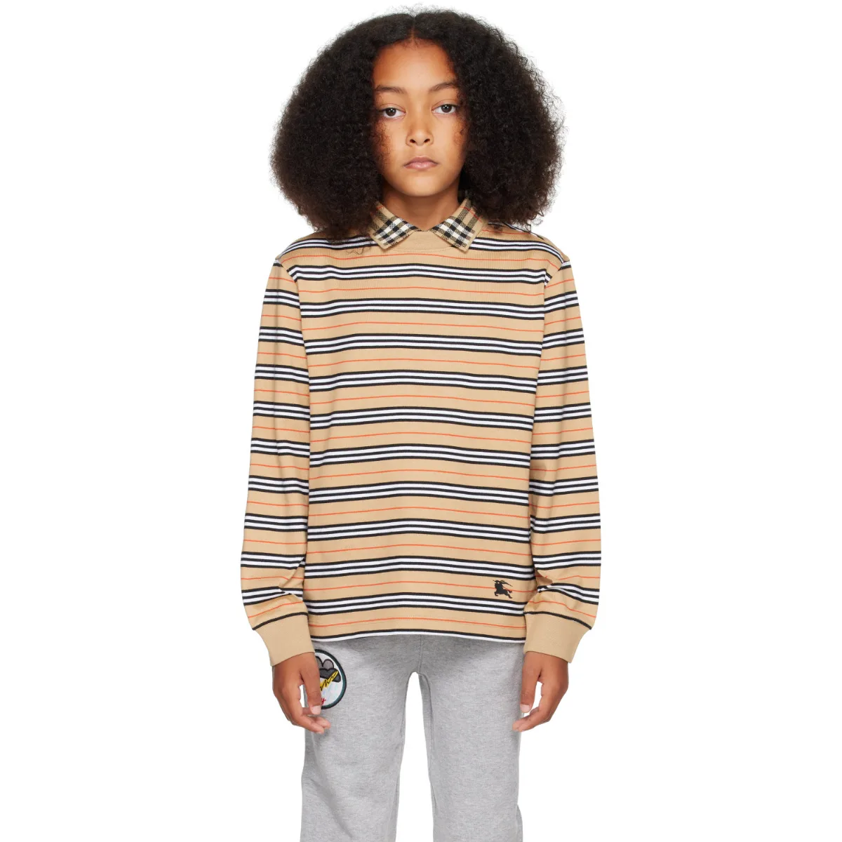 Long-Sleeve Icon Stripe Cotton T-Shirt by Burberry