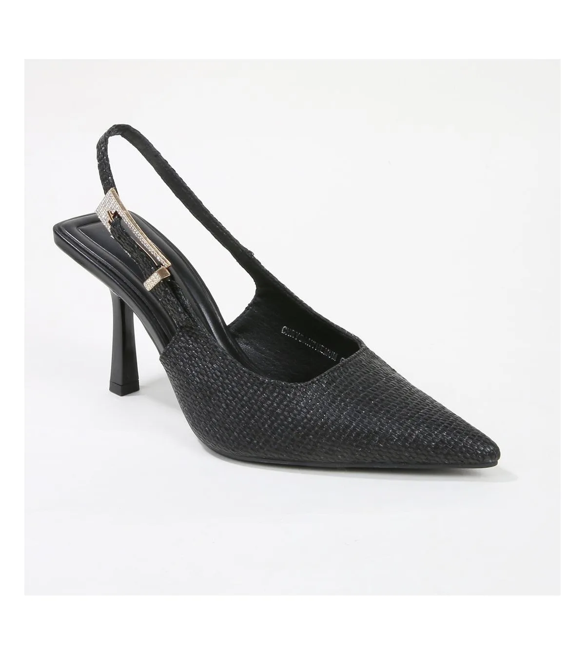 Chrysanthemum Raffia Slingback Pump Heels by Berness