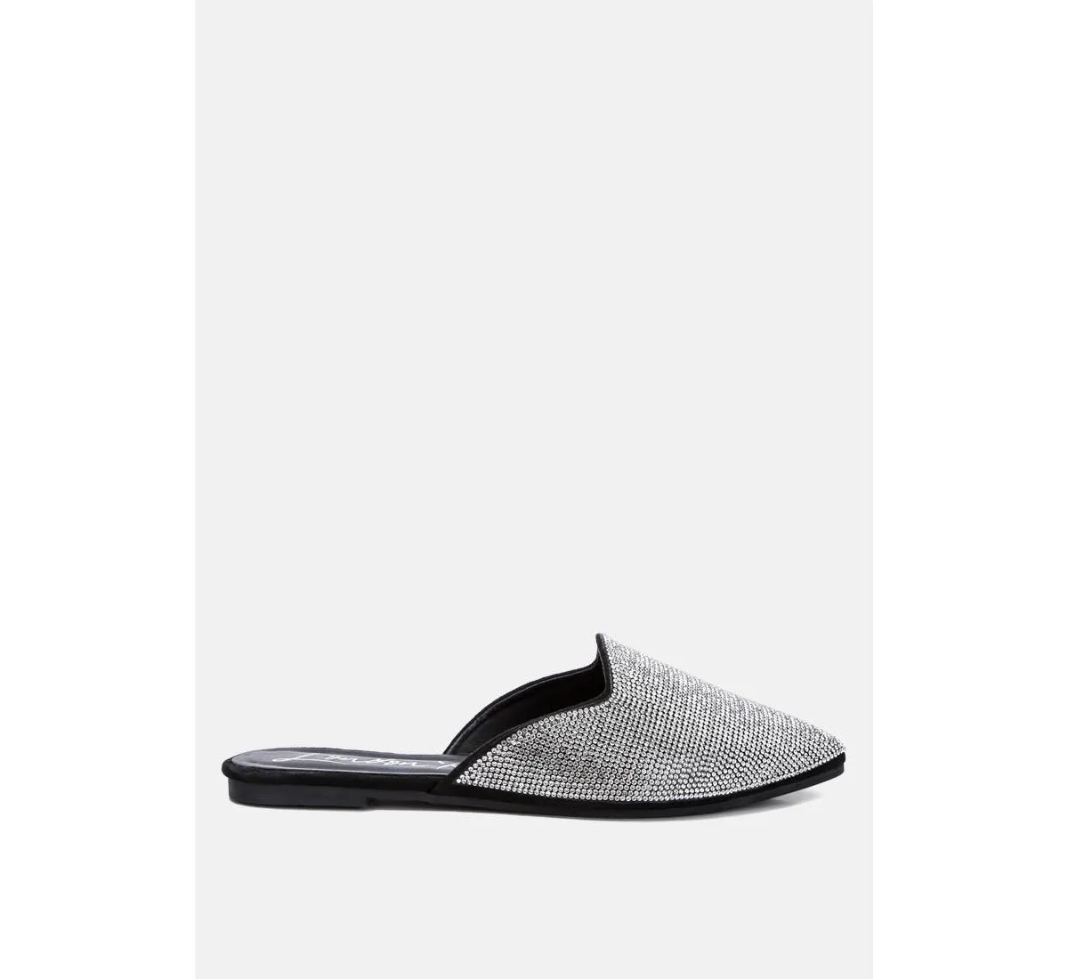 Rayen Rhinestones Embellished Mules by London Rag