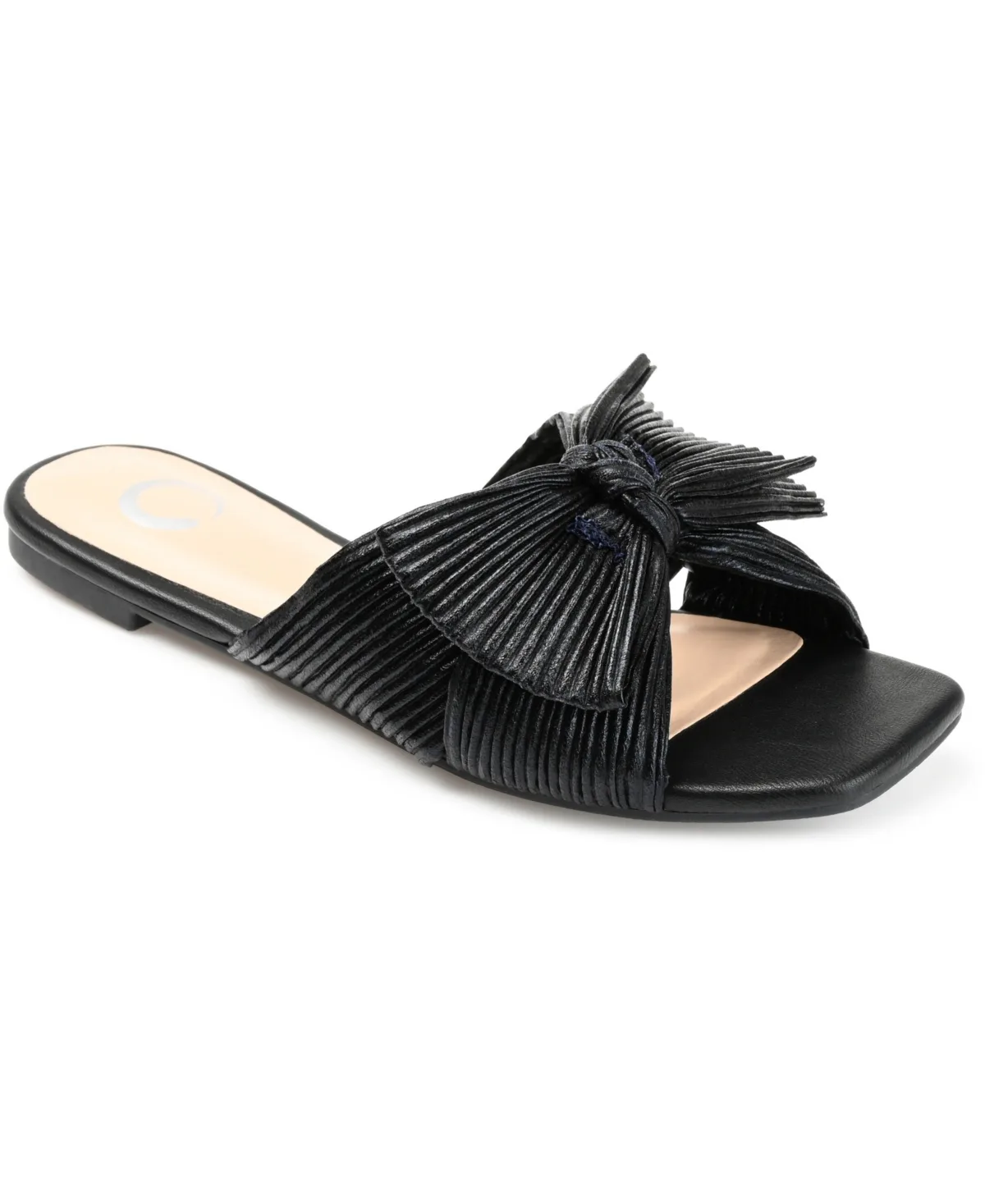 Serlina Bow Flat Sandals by Journee Collection