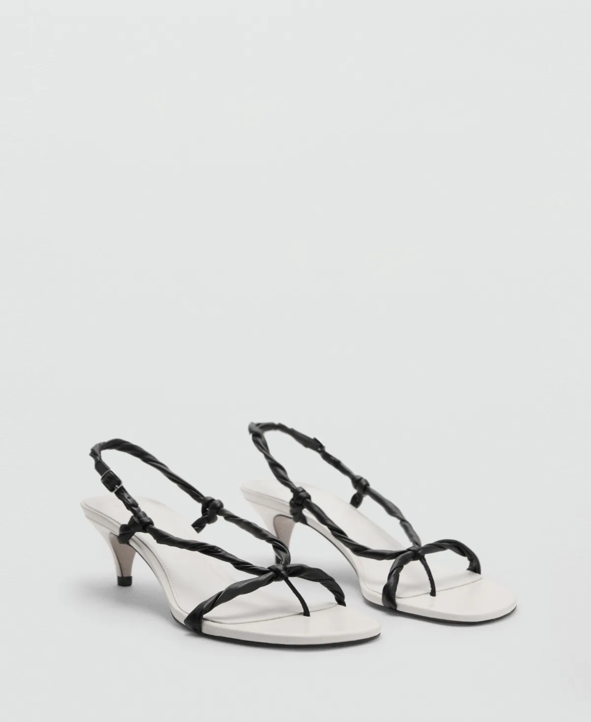Ruched Strips Sandals by Mango