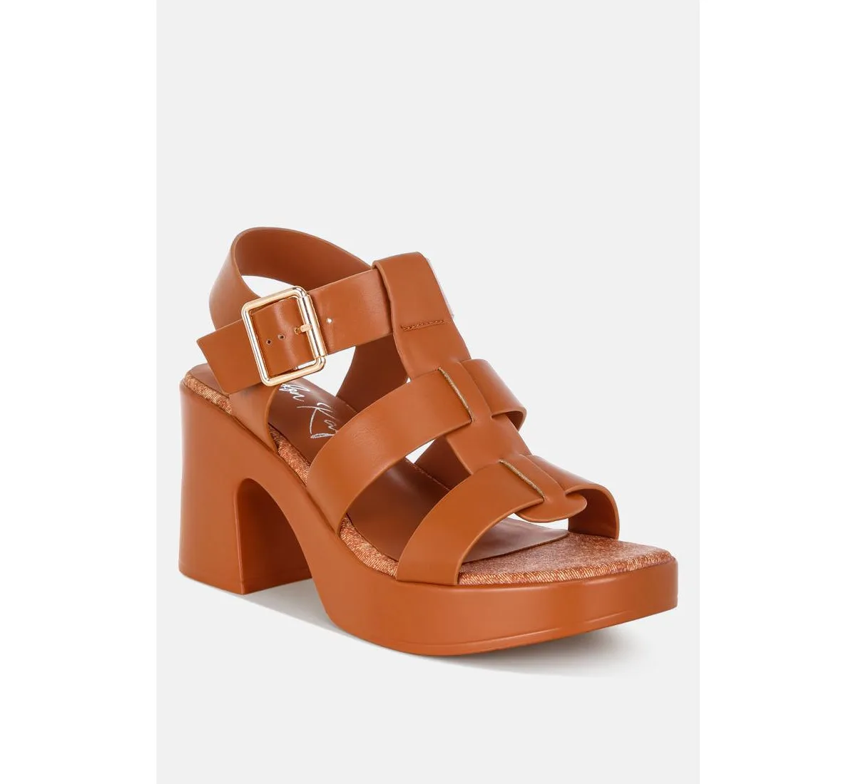 Avalon Chunky Pin Buckle Platform Heels by London Rag