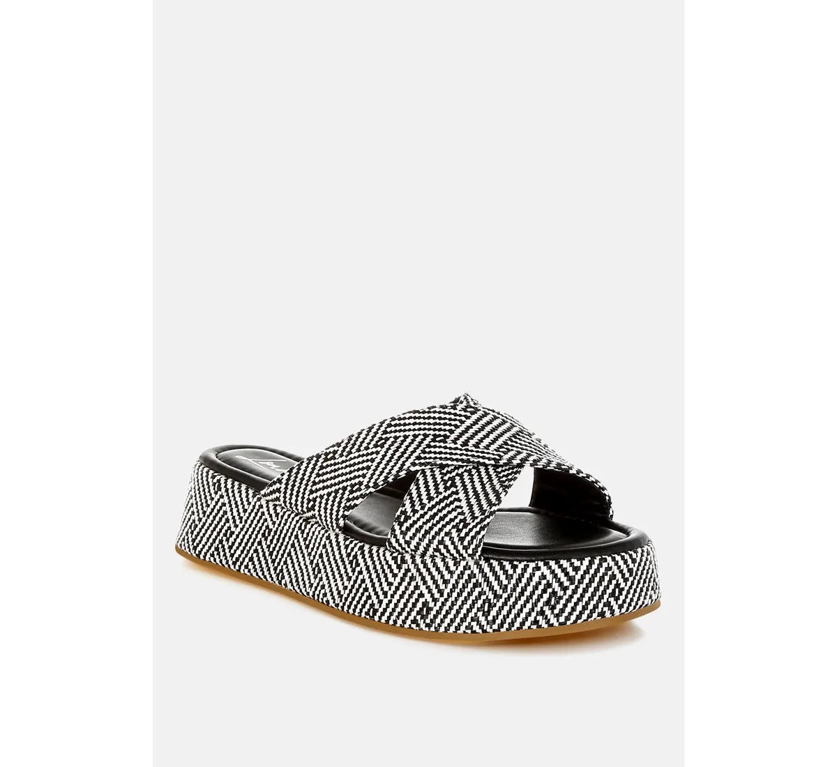 Modura Raffia Flatform Slip Ons by London Rag
