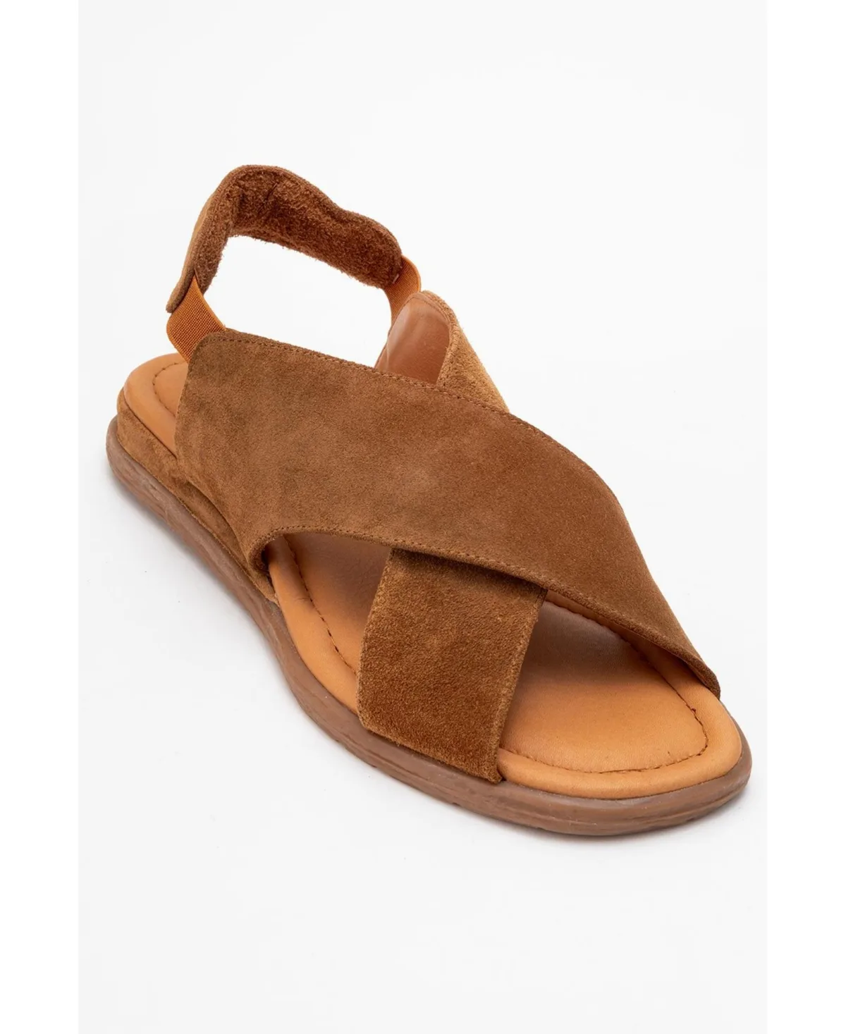 Broods Elastic Leather Slip on Sandals