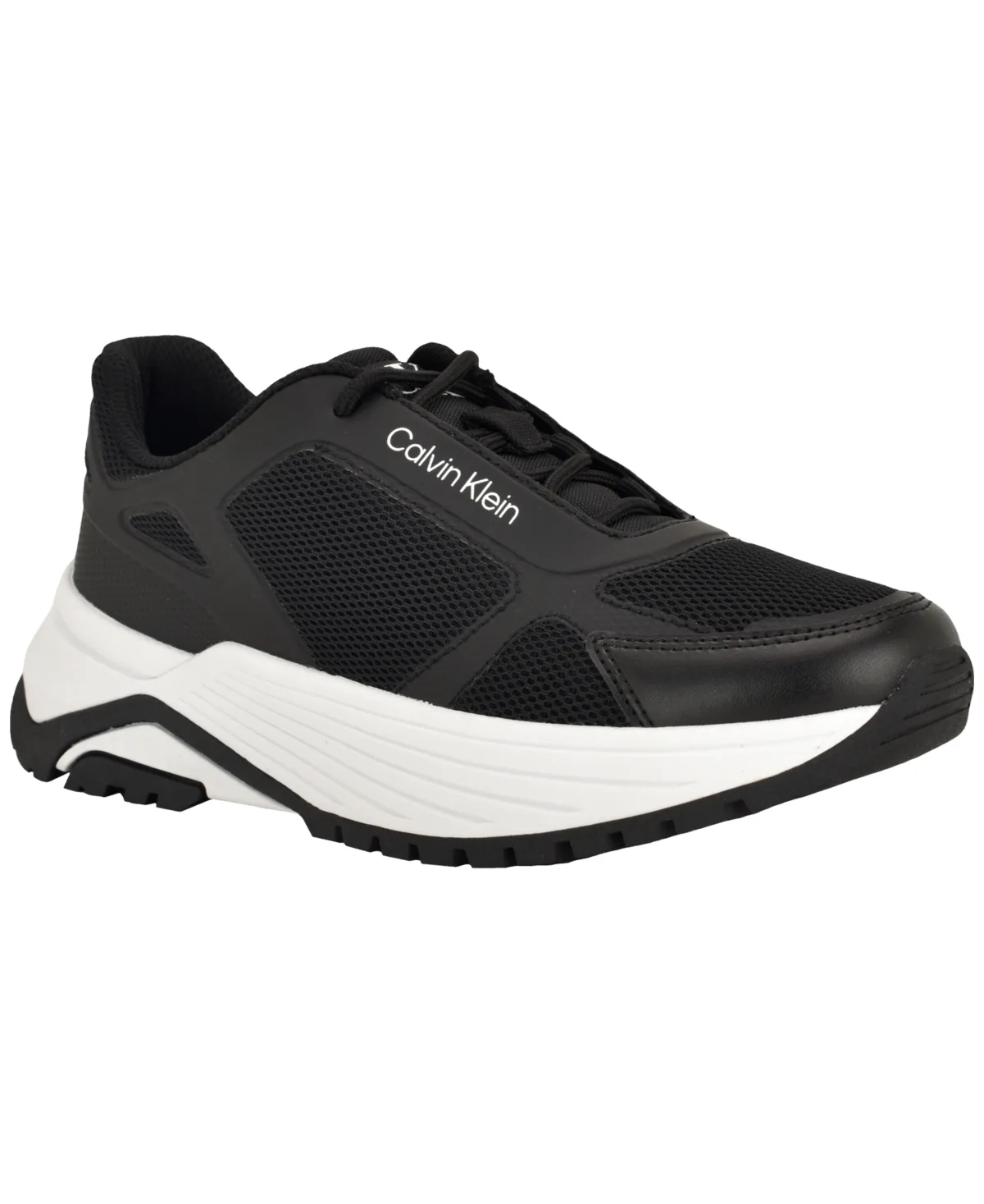 Amyra Round Toe Lace-Up Sneakers by Calvin Klein