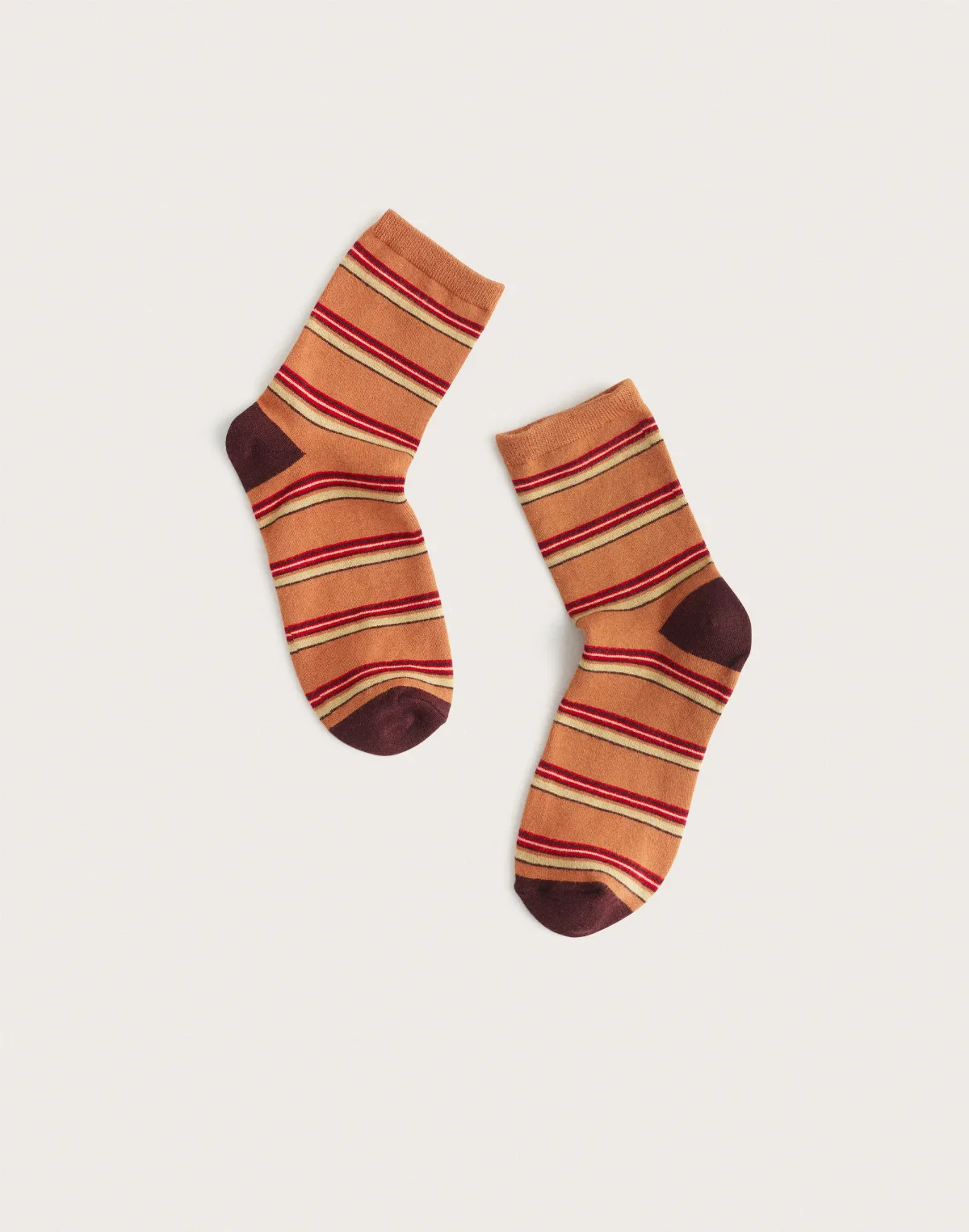 Mixed-Stripe Ankle Socks by MW