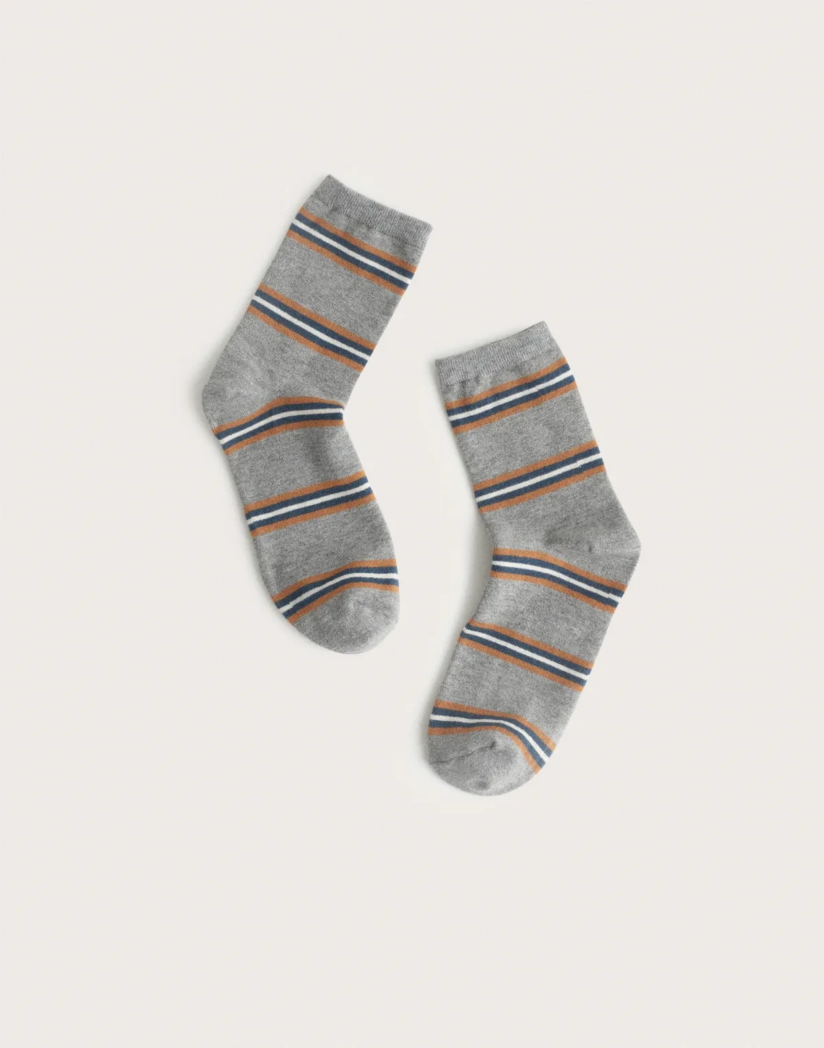 Mixed-Stripe Ankle Socks
